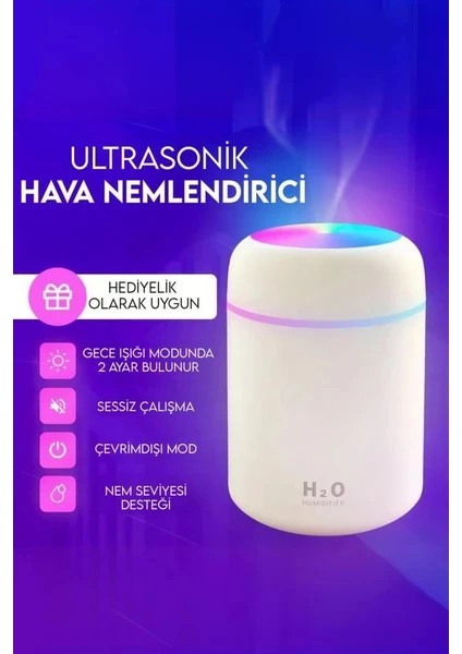 Ledli Ultrasonik Humidifier Hava Nemlendirici 