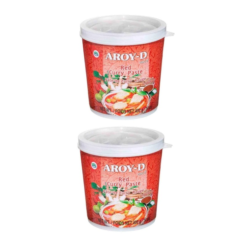 Aroy-d Kırmızı Köri Ezmesi 400 Gr 2 Adet Red Curry Paste