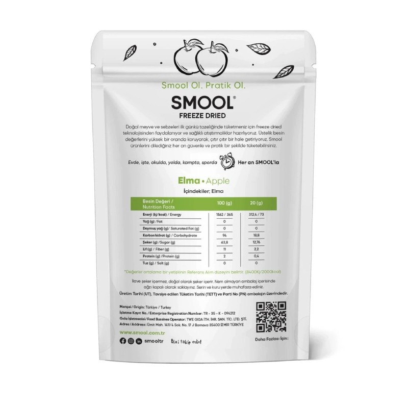 Smool Freeze Dried 2'li Set Çilek - Elma (DONDURULARAK KURUTULMUŞ) - Freeze Dry Set Of 2