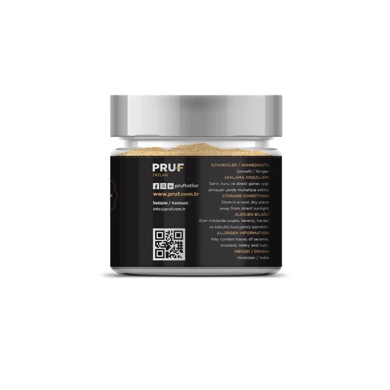 Pruf Zencefil Toz 100 Gr. Cam Kavanoz