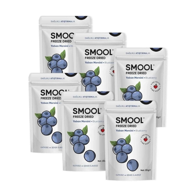 Smool Freeze Dried 6 'lı Set Yaban Mersini (dondurularak Kurutulmuş)