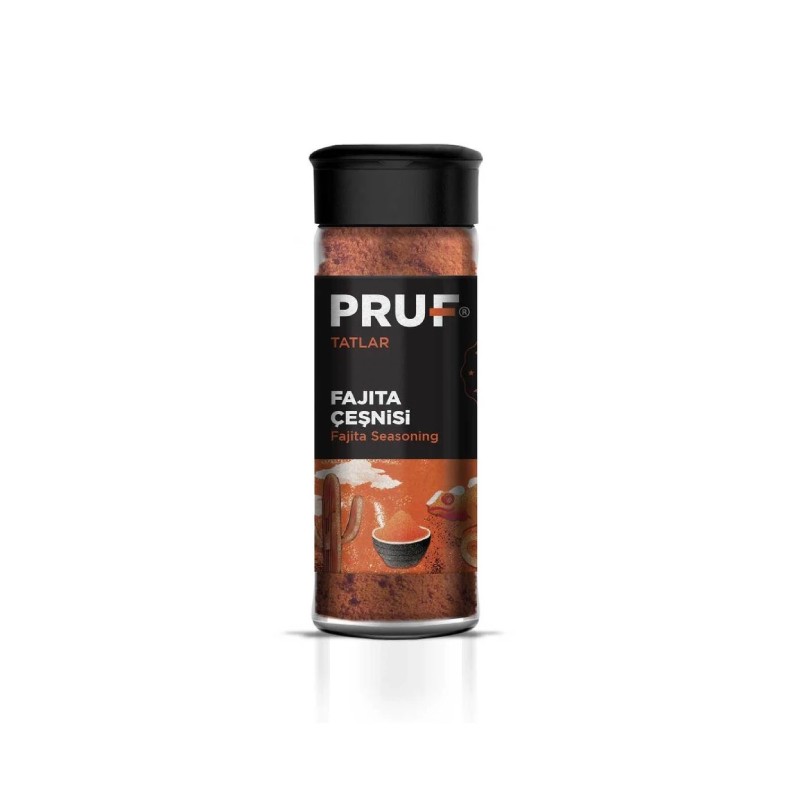 Pruf Fajita Çeşnisi 45 Gr. Sağlıklı Cam Şişe