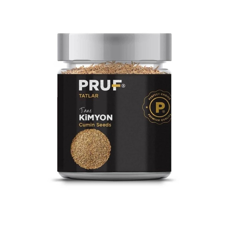 Pruf Kimyon Tane / Cumin Seeds 140 Gr. Sağlıklı Cam Kavanoz