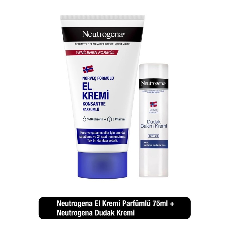 Neutrogena El Kremi Parfümlü Dudak Kremi Hediye