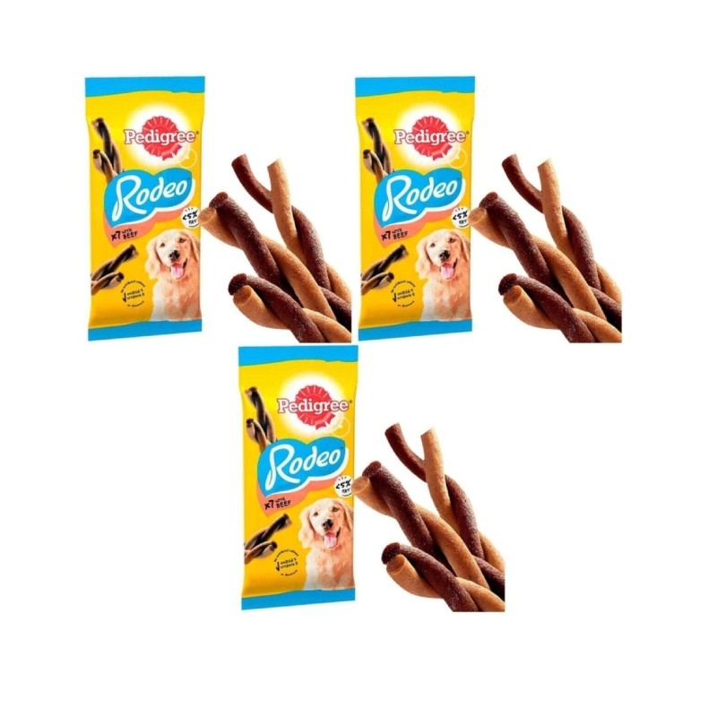 Pedigree Rodeo Biftekli Köpek Ödülü 7 Sticks 123 Gr (3 Adet)