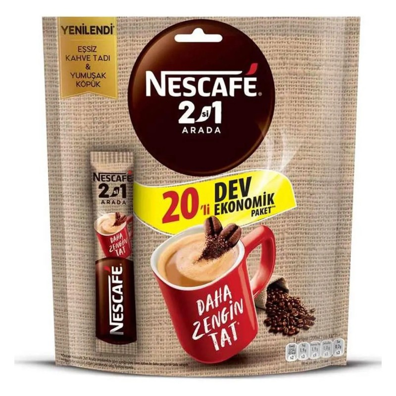 Nescafe 2 Si 1 Arada 20 Li Paket ( 10 gr X 20 Adet )