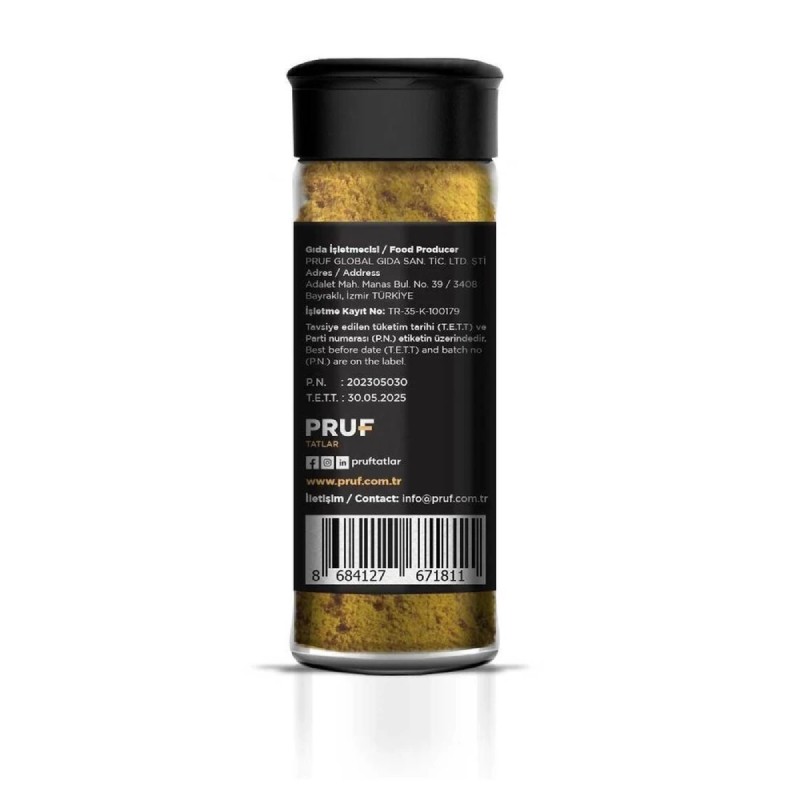 Pruf Hardal Toz / Ground Mustard 52 Gr. Sağlıklı Cam Şişe