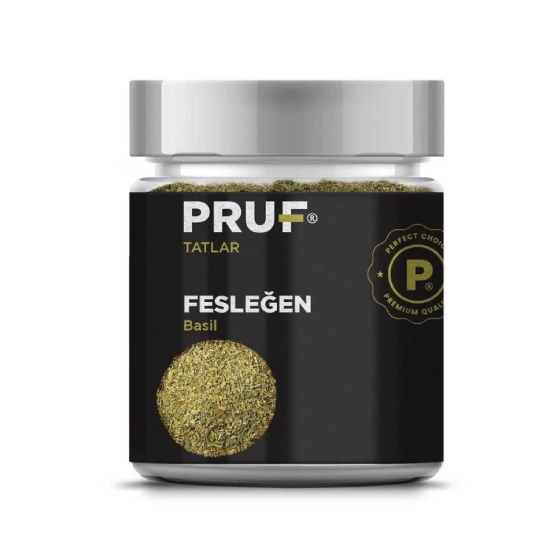 Pruf Fesleğen / Basil 75 Gr. Sağlıklı Cam Kavanoz