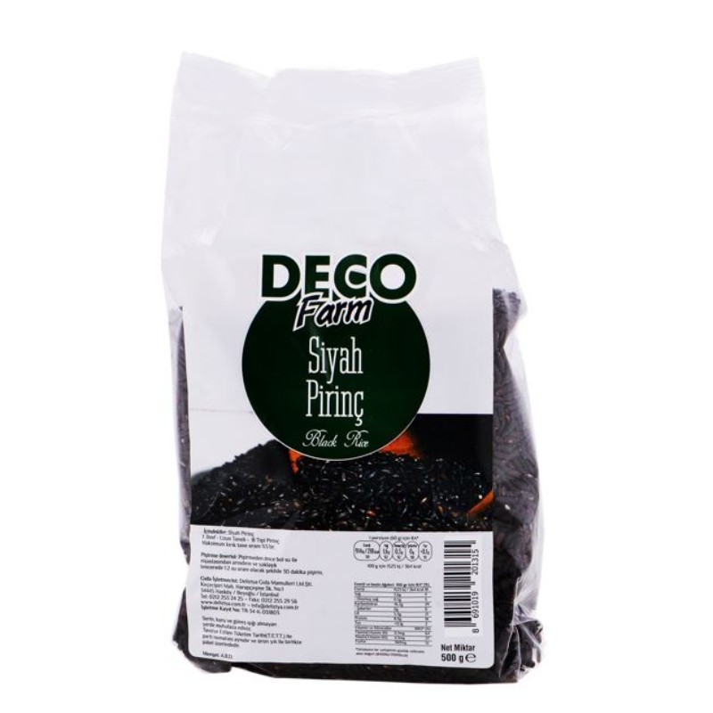 Deco Farm SİYAH PİRİNÇ 500 GR X 10 Adet - 1 Koli