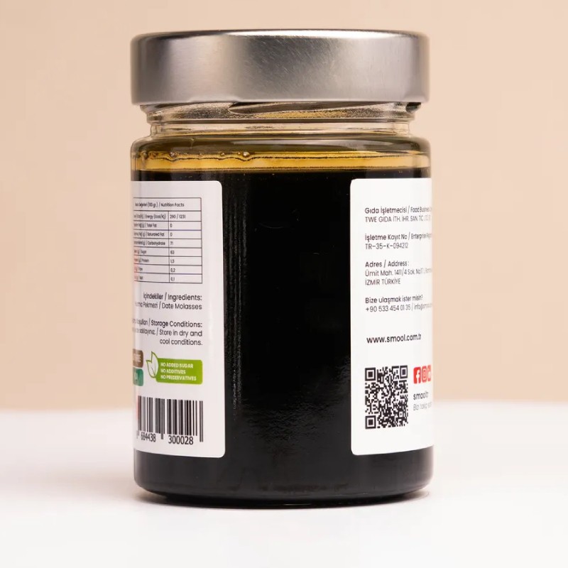 Smool Hurma Pekmezi 375 Gr, %100 Doğal, Katkısız, Şeker İlavesiz, Koruyucusuz, Date Molasses