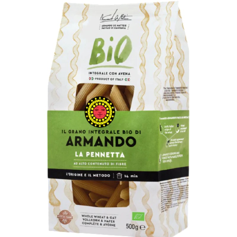 Armando LA Pennetta 500 gr, Bio İntegrale, İtalyan Makarna, Vegan Makarna