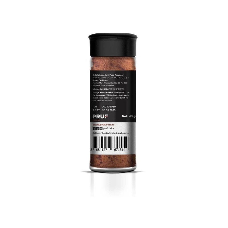 Pruf Tajin Çeşnisi / Tagine Seasoning 45 Gr. Sağlıklı Cam Şişe Pcode0103