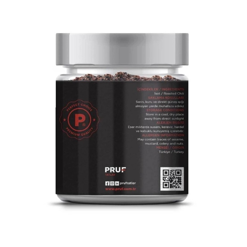 Pruf Isot Biber Acı 150 Gr. Cam Kavanoz 