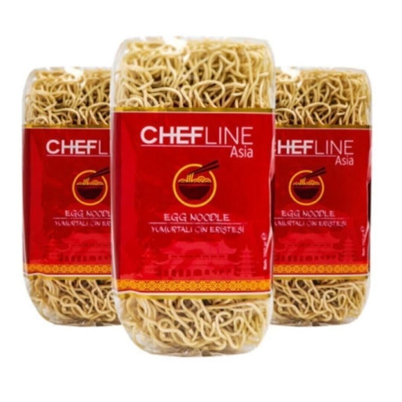 Chefline Yumurtalı Çin Eriştesi Egg Noodle 350 Gr X 3 Adet