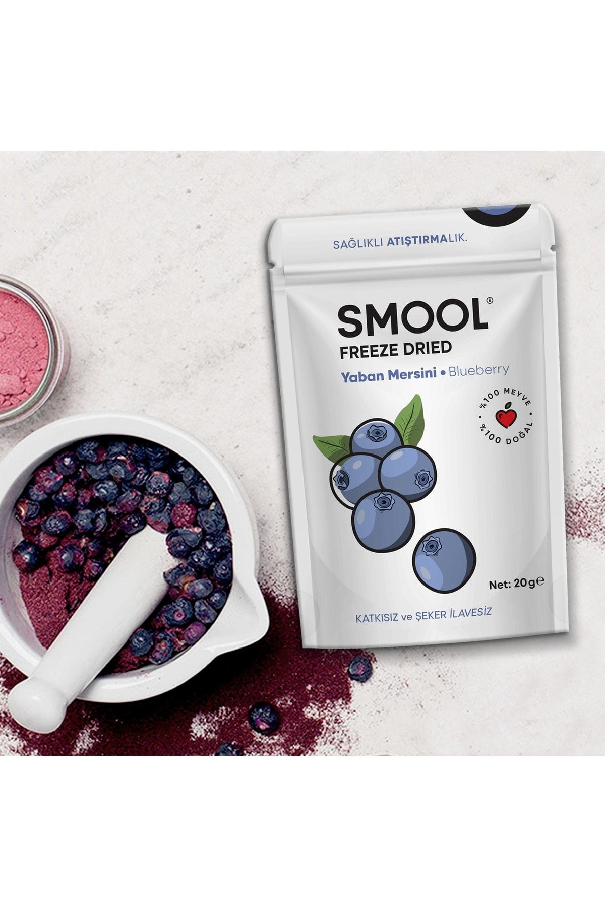 Smool Freeze Dried Yaban Mersini (dondurularak Kurutulmuş) 20gr Sağlıklı Atıştırmalık