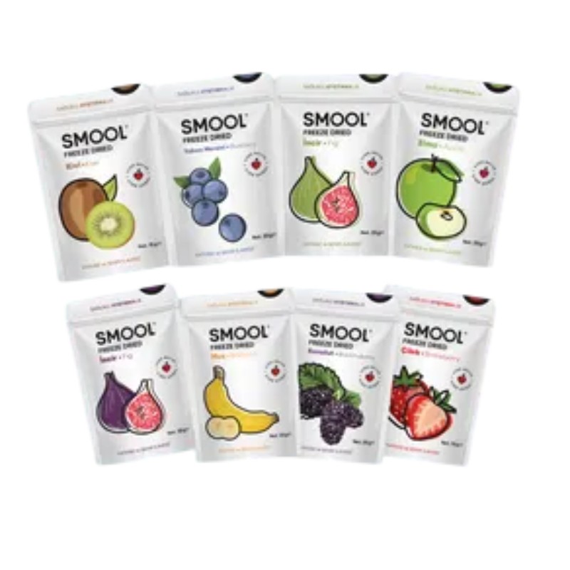 Smool Mix Freeze Dried Meyve Paketi 8 Fruit Pack - Freeze Dry Fruit Mix Pack