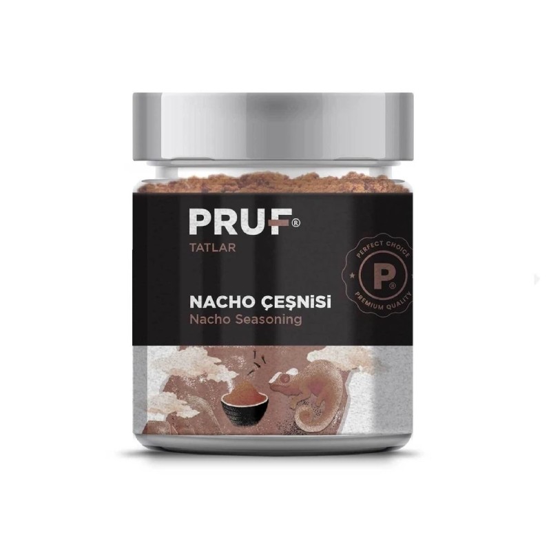 Pruf Nacho Baharatı / Nacho Çeşnisi / Nacho Seasoning 145 Gr. Sağlıklı Cam Kavanoz