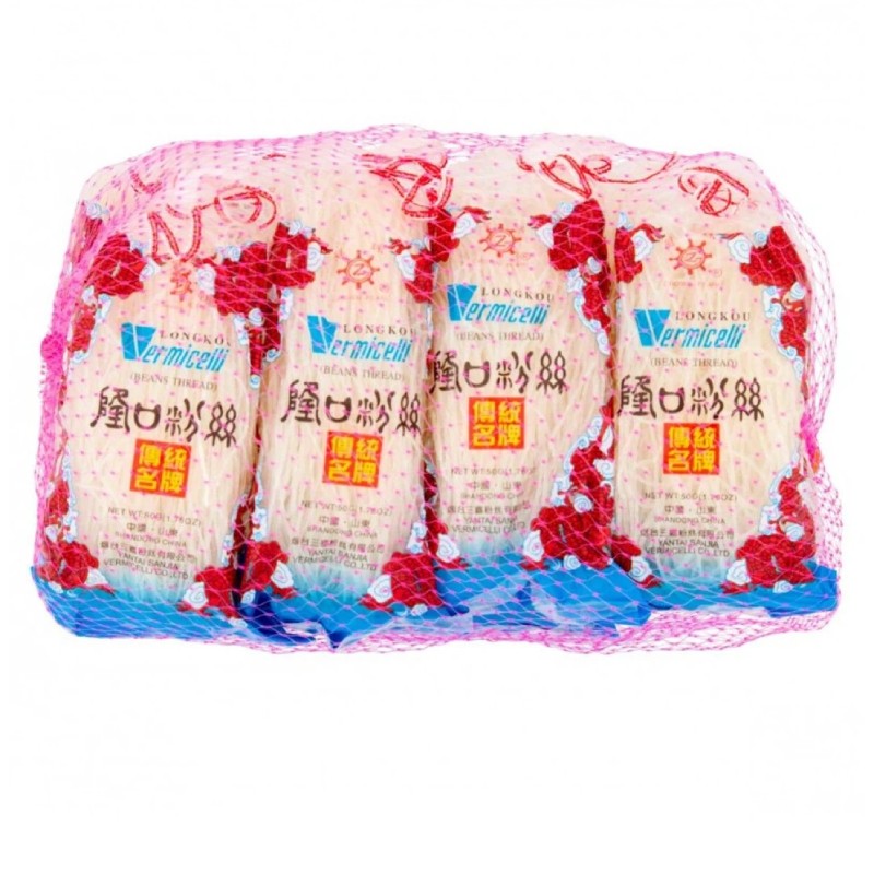 Longkou Bezelye Eriştesi 8X50 gr, Bean Vermicelli 400 gr, Uzakdoğu mutfağı