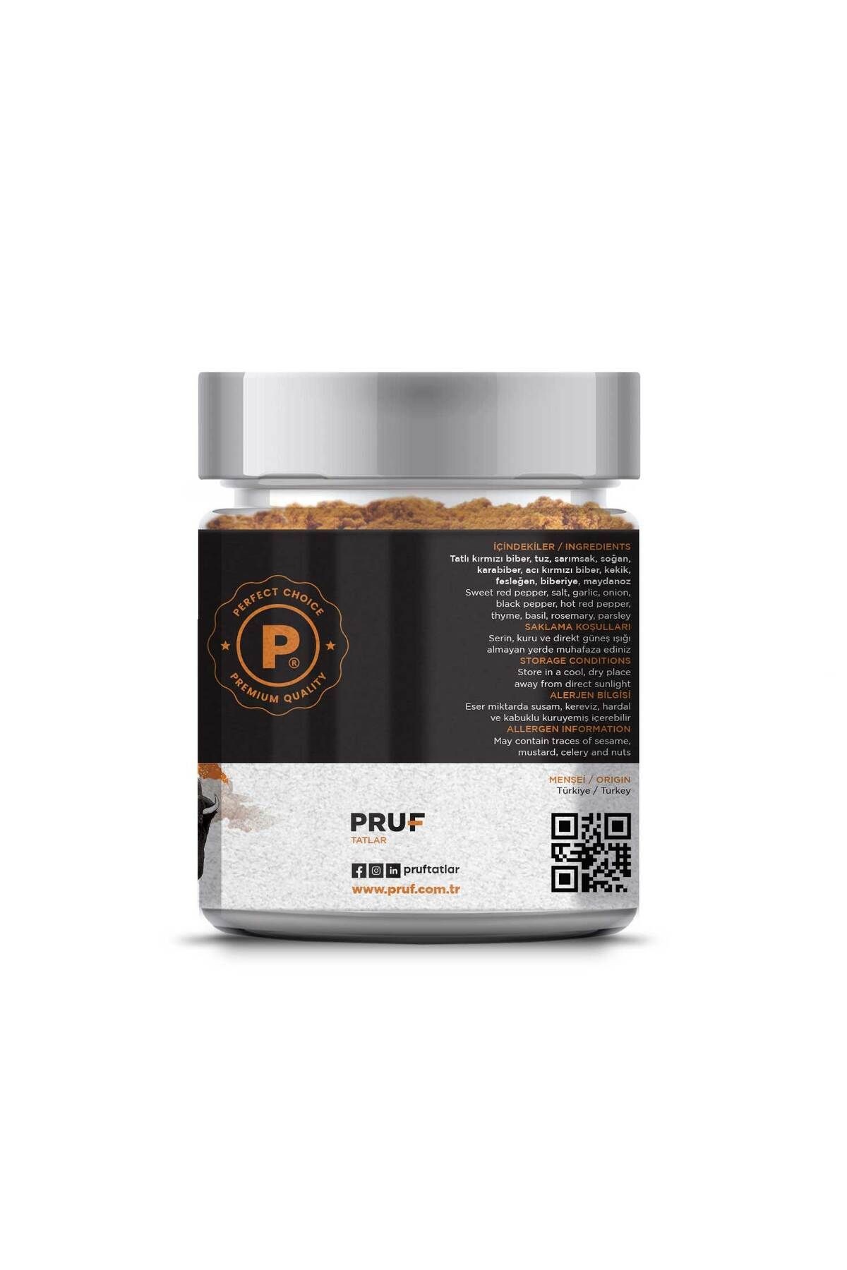 Pruf Creole Beyaz Et Çeşnisi / Creole Seasoning 145 Gr. Sağlıklı Cam Kavanoz