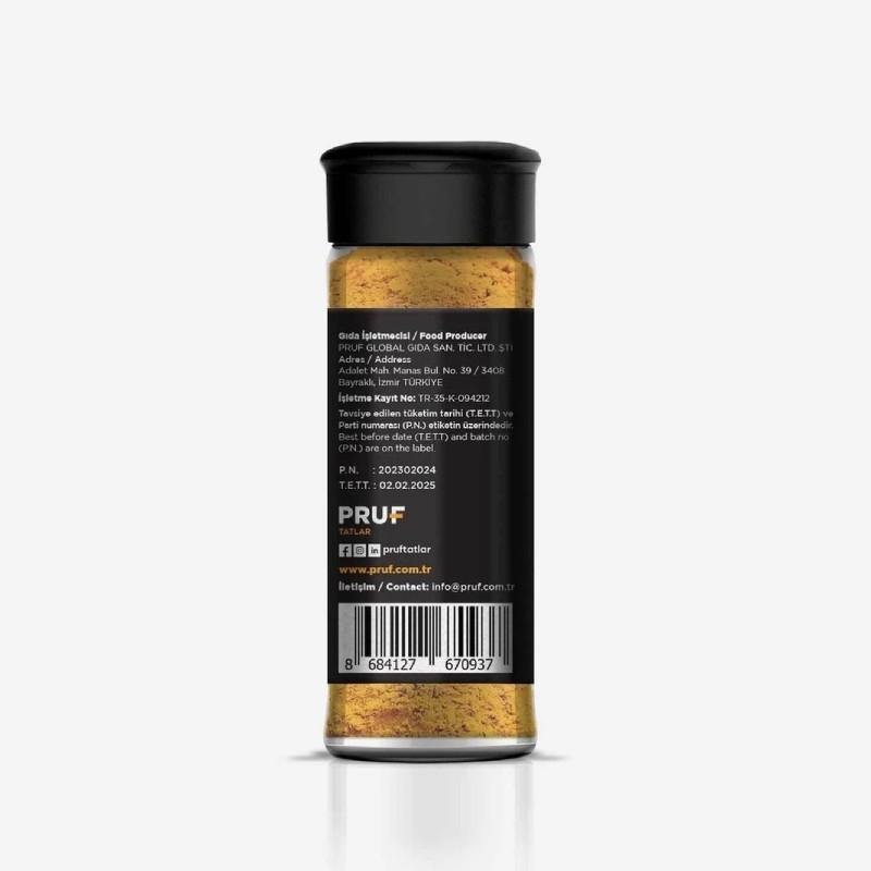 Pruf Zerdeçal Öğütülmüş 50 gr. Cam Şişe