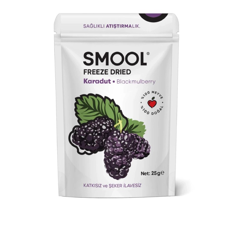 Smooll Freeze Dried 6 Lı Set Karadut Dondurularak Kurutulmuş - Freeze Dry Blackmulberry Pack Of 6