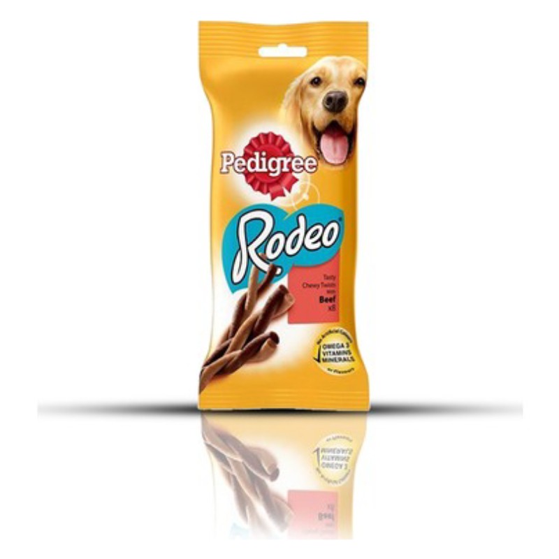 Pedigree Rodeo 4 Paket Sığır Etli Köpek Ödülü (1 Paket 70 gr 4 Çubuk)