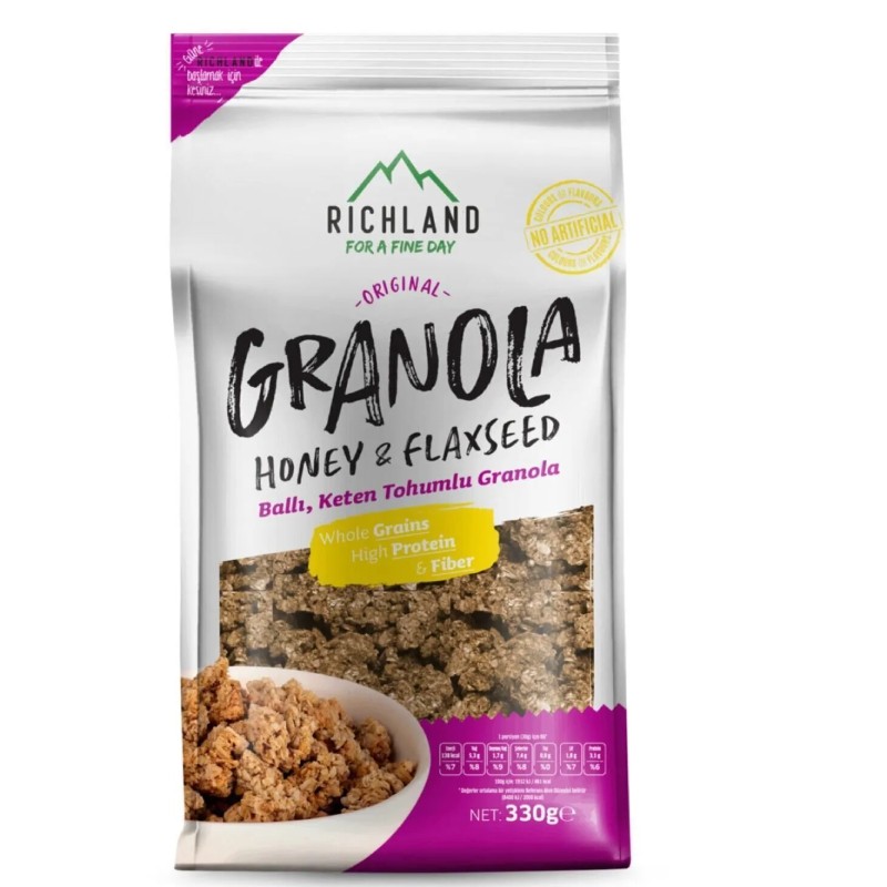 Richland Granola Yulaflı Ballı ve Keten Tohumu 330G