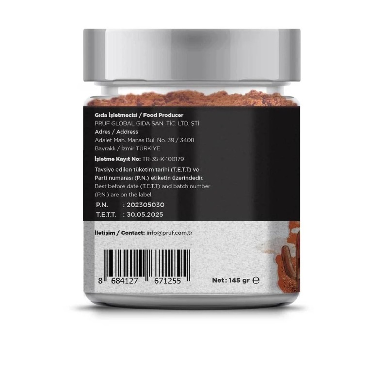 Pruf Fajita Baharatı / Fajita Çeşnisi / Fajita Seasoning 145 Gr. Sağlıklı Cam Kavanoz