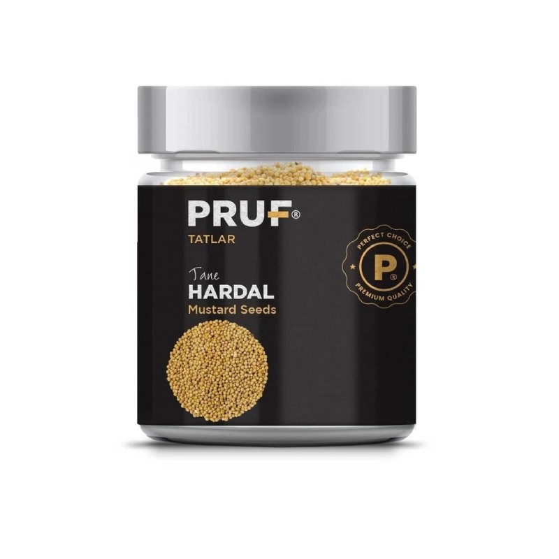 Pruf Hardal Tane / Mustard Seeds 215 gr. Sağlıklı Cam Kavanoz