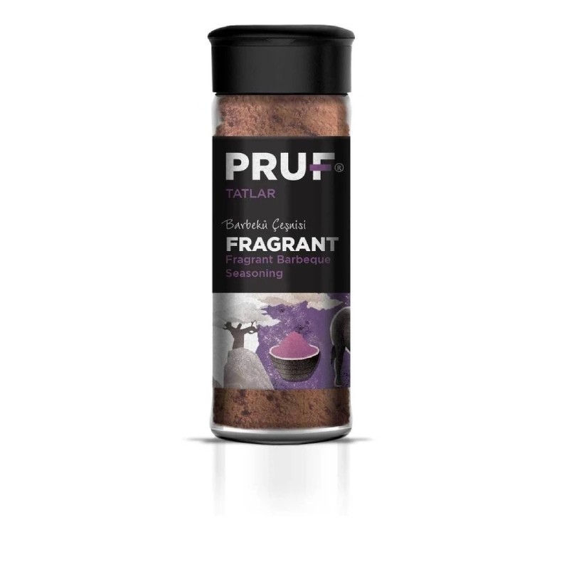 Pruf Fragrant Barbekü Çeşnisi / Fragrant Bbq Seasoning 45gr. Sağlıklı Cam Şişe