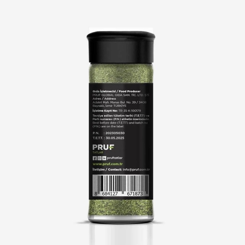 Pruf Maydanoz / Parsley 17 Gr. Sağlıklı Cam Şişe