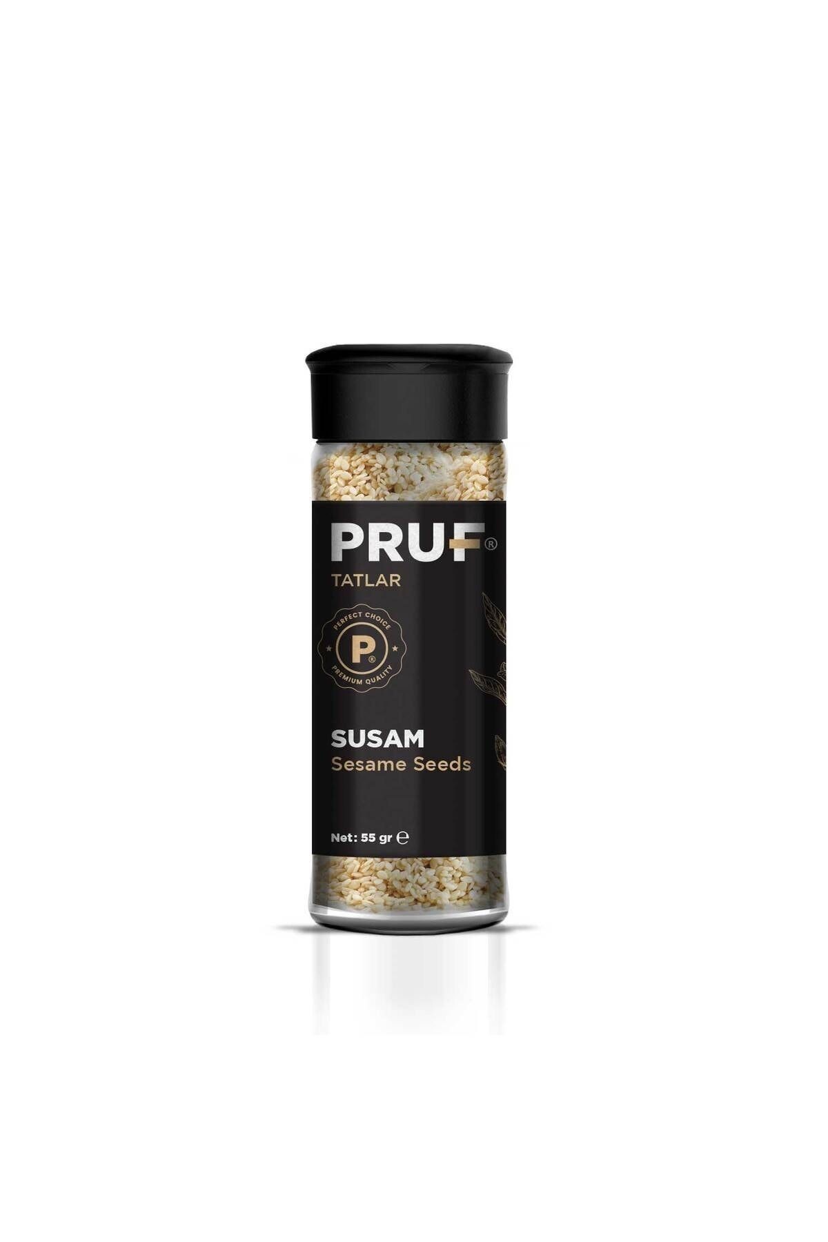 Pruf Susam / Sesame Seeds 55 Gr. Sağlıklı Cam Şişe