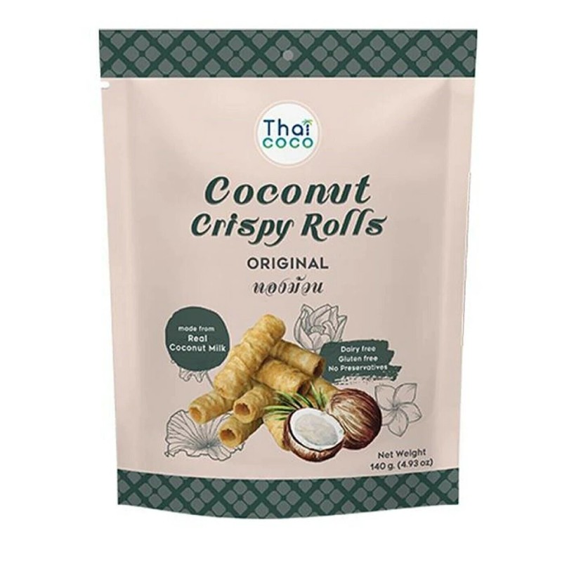 Thai Coco Glutensiz Hindistan Cevizi Kraker Ruloları 140 gr