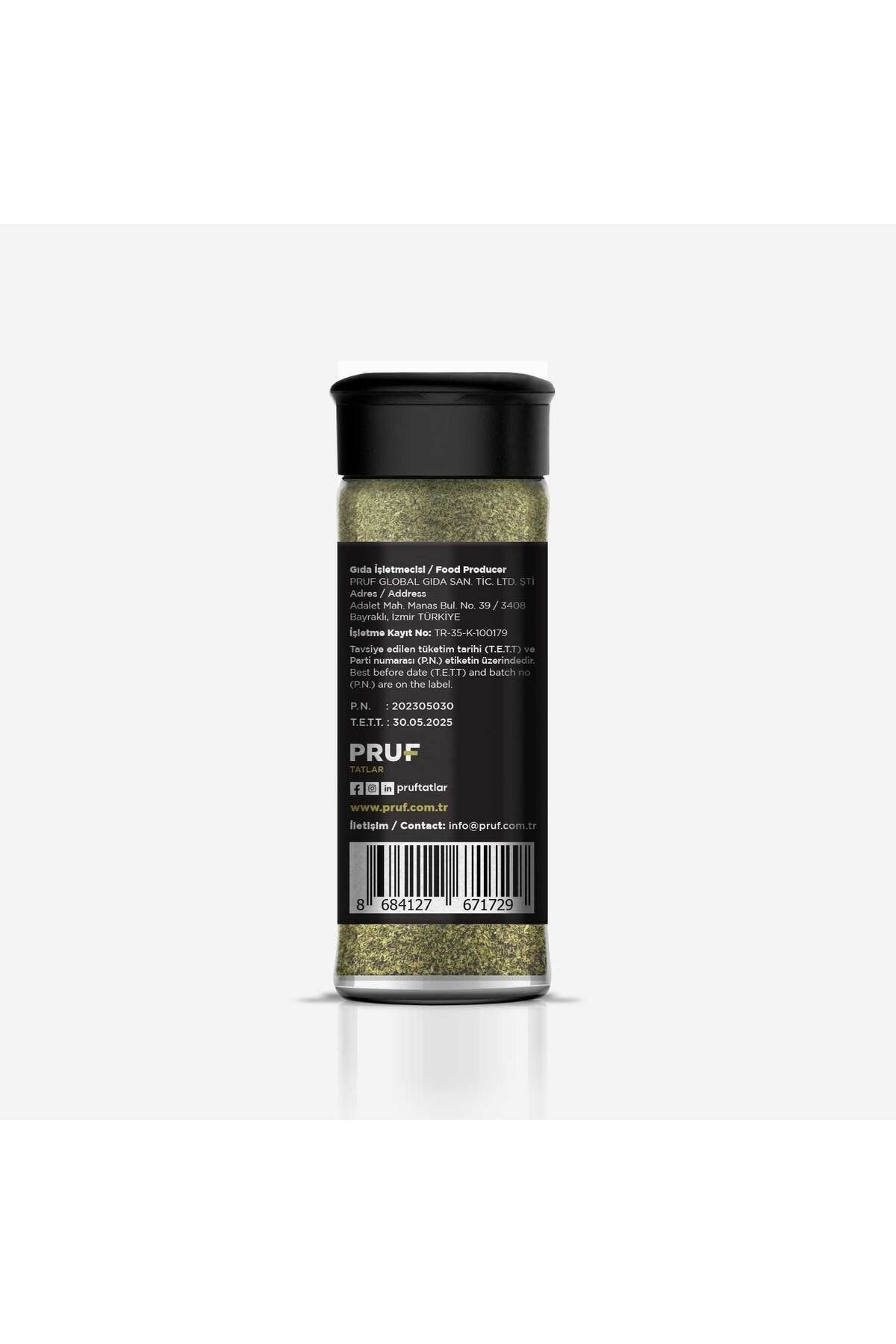 Pruf Fesleğen / Basil 25 Gr. Sağlıklı Cam Şişe