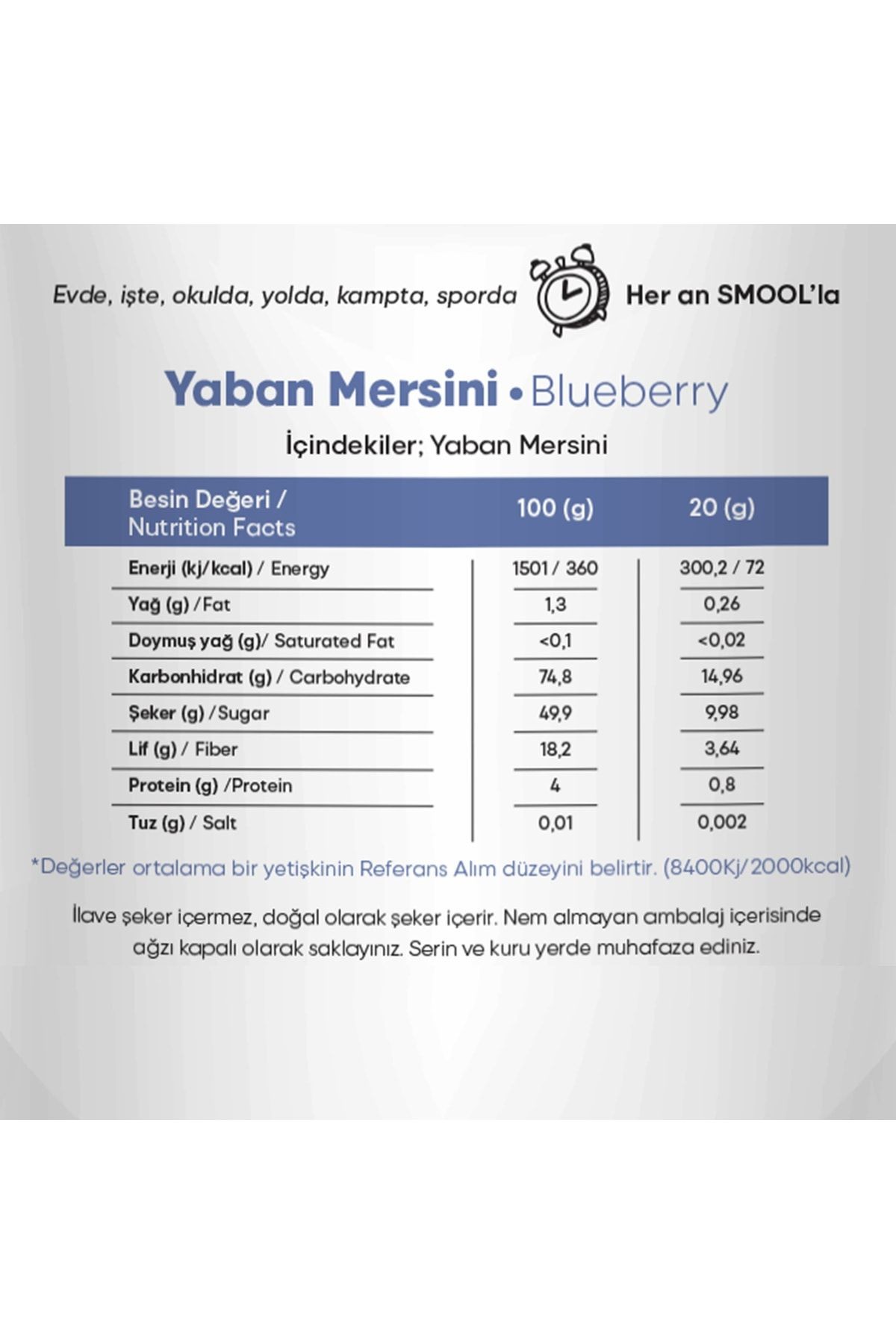 Smool Freeze Dried Yaban Mersini (dondurularak Kurutulmuş) 20gr Sağlıklı Atıştırmalık