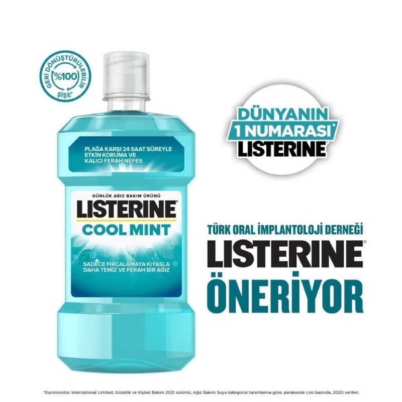 Listerine Cool Mint Ağız Bakım Suyu 500+250 ml