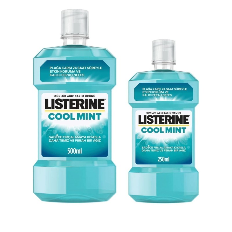 Listerine Cool Mint Ağız Bakım Suyu 500+250 ml