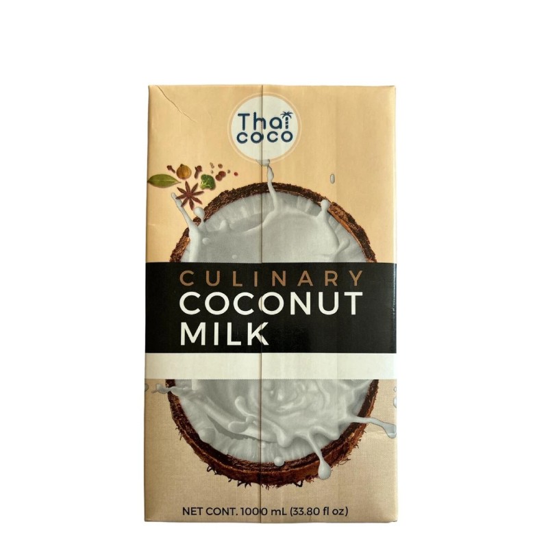 Thai Coco Hindistan Cevizi Sütü 1 Lt, Vegan Süt, Coconut Milk, Edt Kullanım Vegan Süt