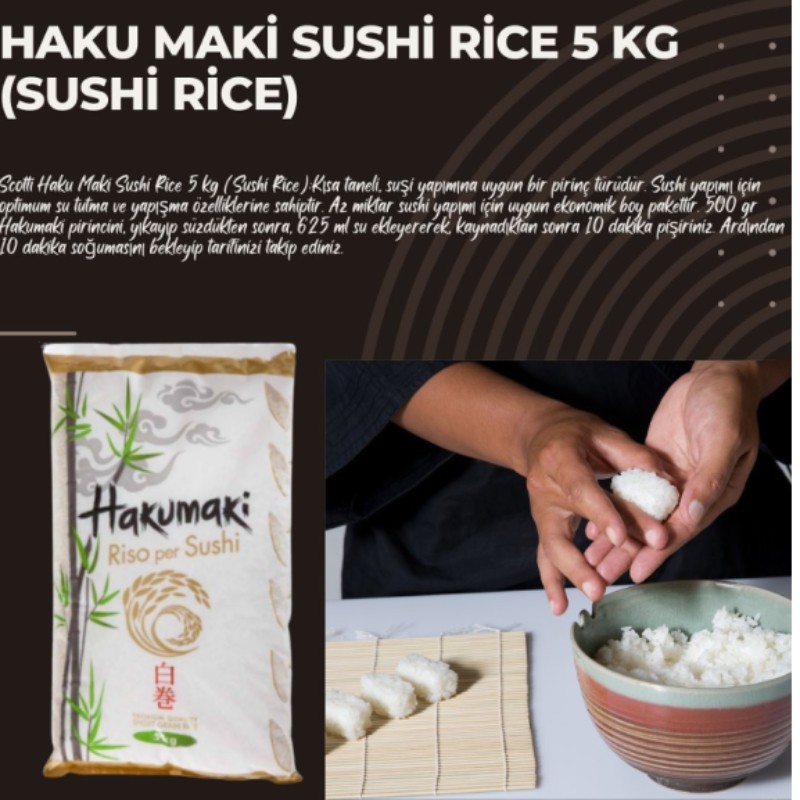 Hakumaki Suşi Pirinci 5 kg