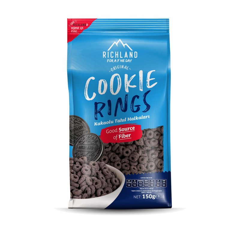 Richland Cookie Rings 150 Gr, Kakaolu Tahıl Halkaları 