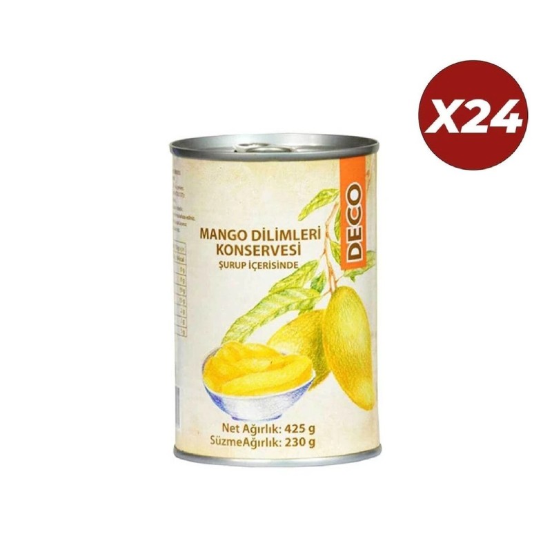 De&Co Mango Dilimleri Konservesi 425 Gr 24 Adet