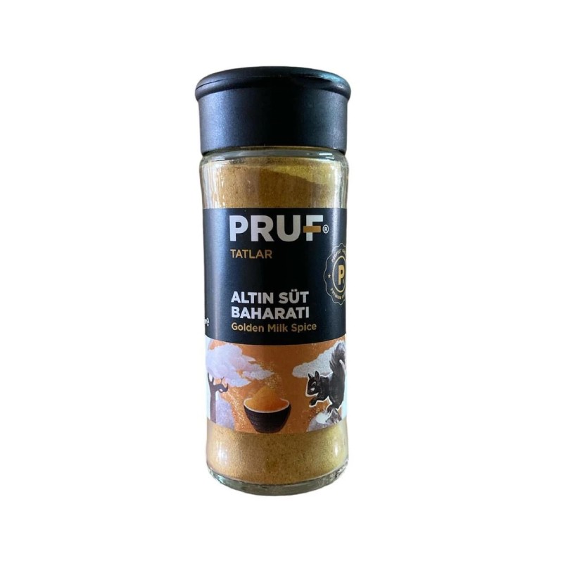 Pruf Altın Süt Baharatı (Golden Milk Spice) 45 gr. Cam Şişe