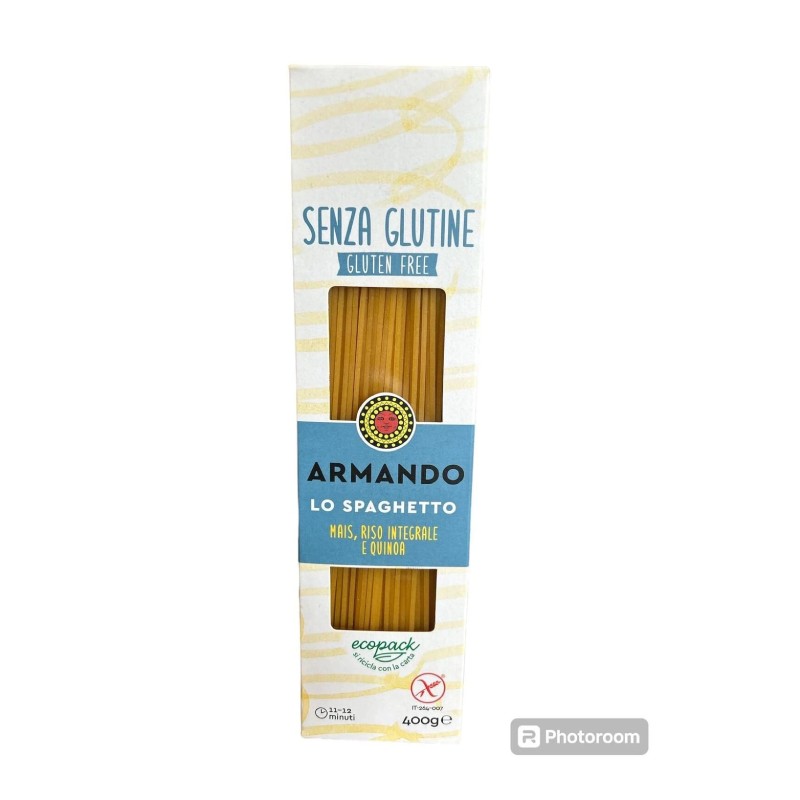 Armando Glutensiz Spagetti 400 gr, Gluten Free Lo Spogetto, İtalyan Makarna, Senza Glutine