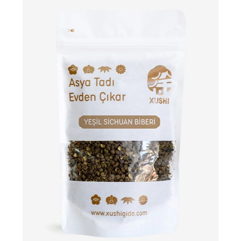 Yuandong Zanthoxylum (YEŞİL SİCHUAN BİBER) (GREEN PEPPERCORN ZANTHOXYLUM) - 100g