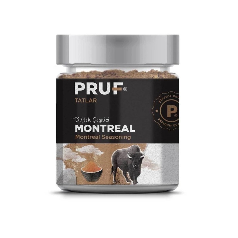 Pruf Montreal Biftek Çeşnisi / Montreal Seasoning 130 Gr. Sağlıklı Cam Kavanoz