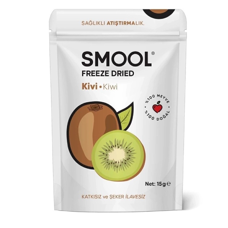 Smool Freeze Dried Kivi (DONDURULARAK KURUTULMUŞ) 15 gr Sağlıklı Atıştırmalık Freeze Dry Kiwi