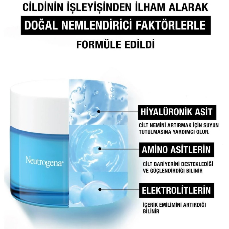 Neutrogena Hydro Boost water Jel Yüz Nemlendirici Normal ve Karma Ciltler için