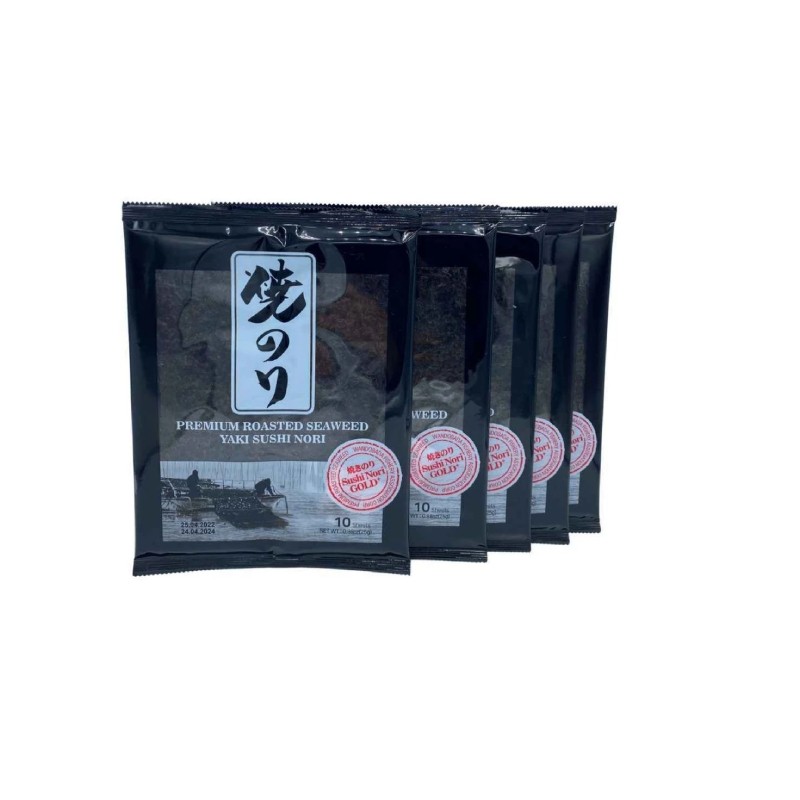 Sea Food Sushi Yosunu Yaki Sushi Nori Gold Premium 10 Yaprak X 5 Paket