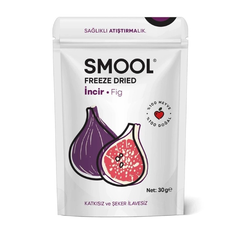 Smool Freeze Dried Siyah Incir (DONDURULARAK KURUTULMUŞ) 30gr Sağlıklı Atıştırmalık - Freeze Dry Figs