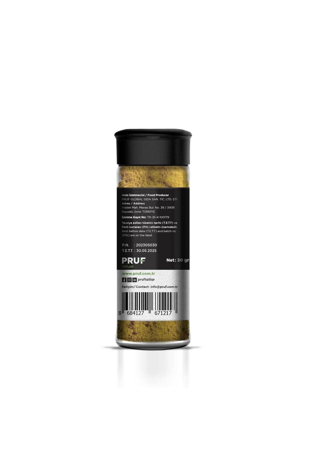 Pruf Chimichurri Et Çeşnisi / Chimichurri Seasoning 30gr. Sağlıklı Cam Şişe